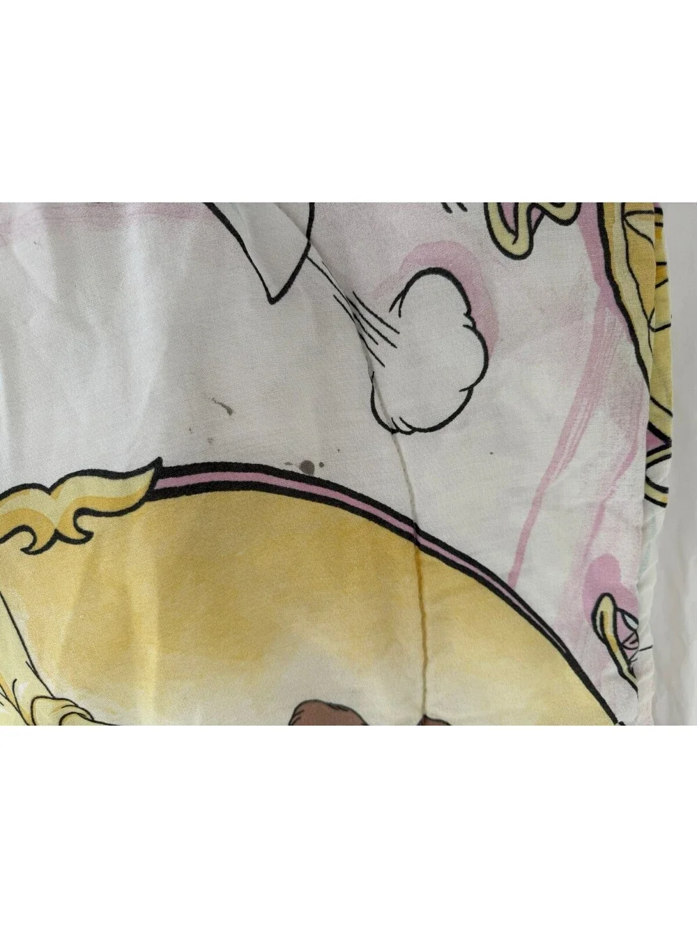 Vintage 90s Disney Beauty and the Beast Belle Reversible Full Comforter 81x76